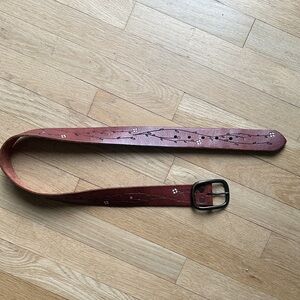 GAP Brown Leather Belt with Silver Buckle